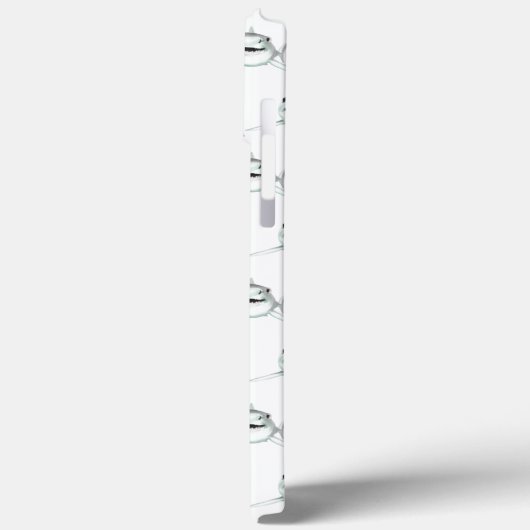 Coques Case-Mate iPhone requin d'aquarelle souriant gris vert vert animal (Verso / Gauche)