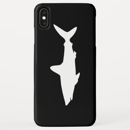 Coques Case-Mate iPhone Requin de natation noir et blanc (Dos)