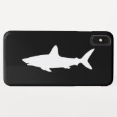 Coques Case-Mate iPhone Requin de natation noir et blanc (Dos (Horizontal))