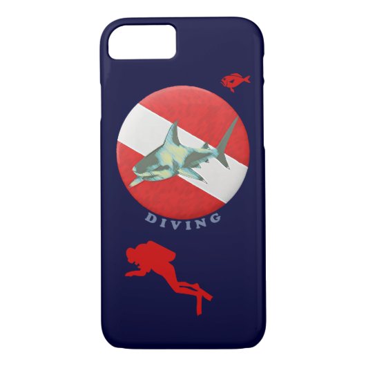 Coques Case-Mate iPhone requin-drapeau (Dos)