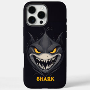 Coques iPhone 16 Pro Max Requin en colère Noir