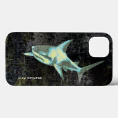 Coques Case-Mate iPhone Requin en noir (Verso (horizontal))