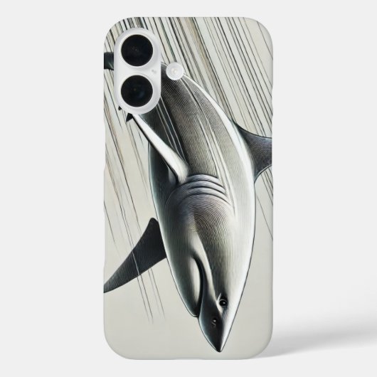 Coques Case-Mate iPhone Requin numérique dynamique en mouvement (Verso)