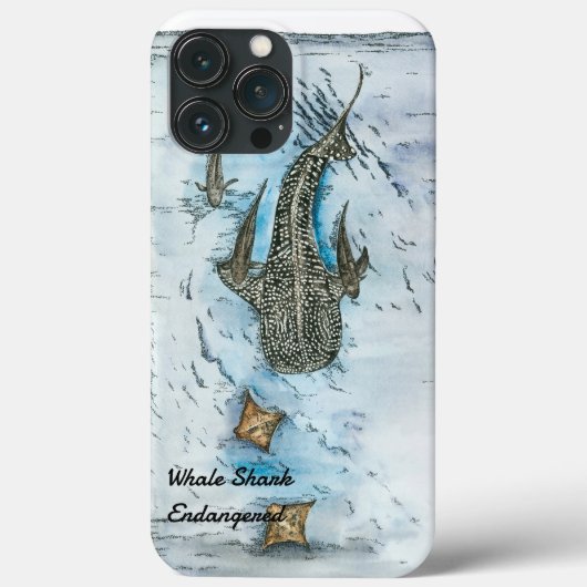 Coques Case-Mate iPhone Requin peint à la main gracieux (Verso)