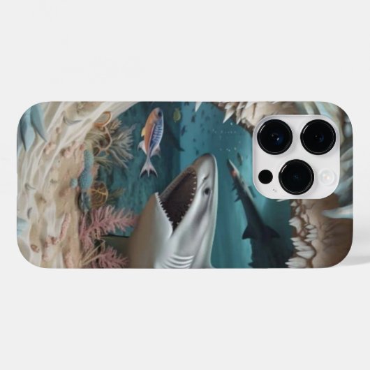 Coques Case-Mate iPhone Requin sous-marin 3D (Verso (horizontal))