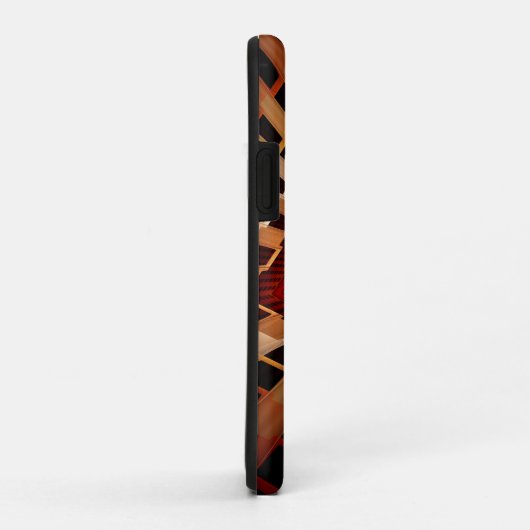 Coques Case-Mate iPhone Réseau d'Imaginaires 3D Conception graphique fract (Dos/Droite)