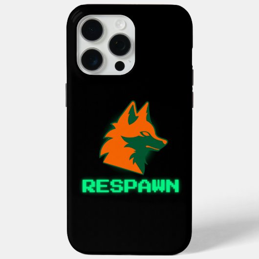 Coques Case-Mate iPhone RESPAWN – Logo Neon Gamer Fox (Verso)