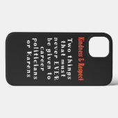 Coques Case-Mate iPhone Respect et courtoisie (Verso (horizontal))