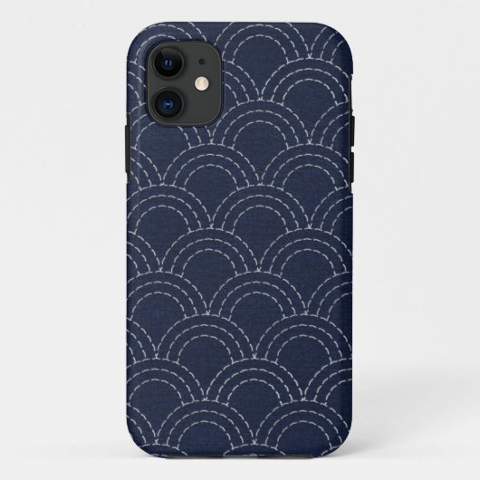 Coques Case-Mate iPhone Ressacs japonais de sashiko (Dos)