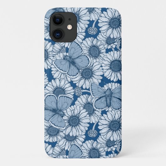 Coques Case-Mate iPhone Ressort bleu, fleurs sauvages, marguerites (Dos)