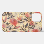 Coques Case-Mate iPhone Ressort roses sauvages : motif aquarelle. (Verso (horizontal))
