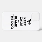 Coques Case-Mate iPhone Restez calme et blâmez le chien (Verso (horizontal))