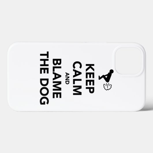 Coques Case-Mate iPhone Restez calme et blâmez le chien (Verso (horizontal))