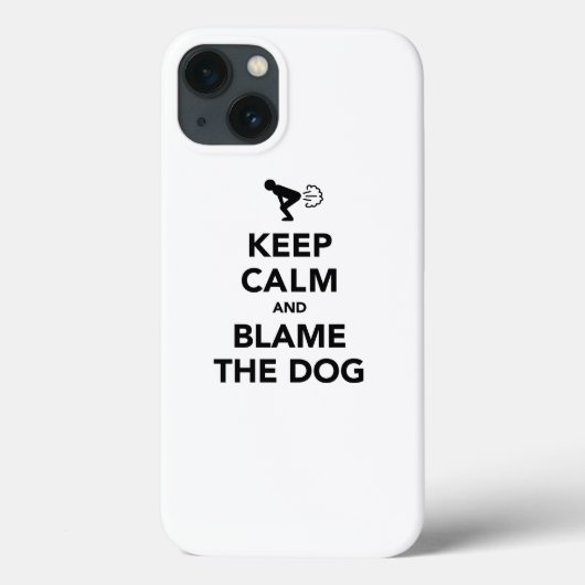 Coques Case-Mate iPhone Restez calme et blâmez le chien (Verso)