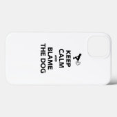 Coques Case-Mate iPhone Restez calme et blâmez le chien (Verso (horizontal))