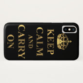 Coques Case-Mate iPhone Restez calme et continuez (Dos (Horizontal))