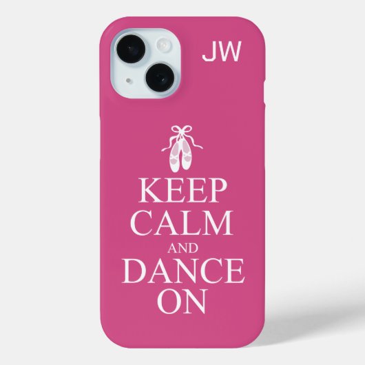Coques Case-Mate iPhone Restez Calme et Dansez sur Ballerina Chaussures ro (Verso)