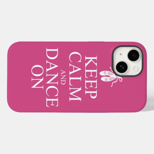 Coques Case-Mate iPhone Restez Calme et Dansez sur Ballerina Chaussures ro (Verso (horizontal))