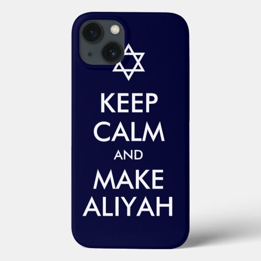 Coques Case-Mate iPhone Restez Calme Et Faites De L'Aliyah (Verso)