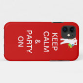 Coques Case-Mate iPhone Restez calme et faites la fête (Dos (Horizontal))