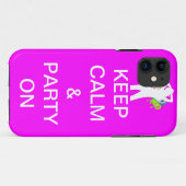 Coques Case-Mate iPhone restez calme et faites la fête (Dos (Horizontal))