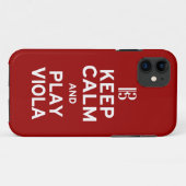 Coques Case-Mate iPhone Restez calme et jouez à la Viola (Dos (Horizontal))