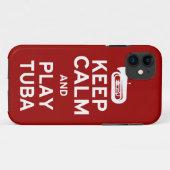 Coques Case-Mate iPhone Restez calme et jouez à Tuba (Dos (Horizontal))