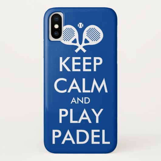 Coques Case-Mate iPhone Restez calme et jouez au padel tennis couvert iPho (Dos)