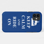 Coques Case-Mate iPhone Restez calme et montez sur (bleu) (Dos (Horizontal))