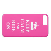 Coques Case-Mate iPhone Restez calme et montez sur, rose (Dos (Horizontal))