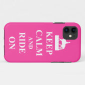 Coques Case-Mate iPhone Restez calme et montez sur, rose (Dos (Horizontal))