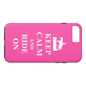 Coques Case-Mate iPhone Restez calme et montez sur, rose (Dos (Horizontal))