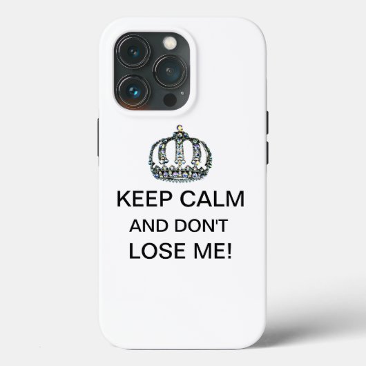 Coques Case-Mate iPhone "Restez calme et ne me perdez pas !" (Verso)