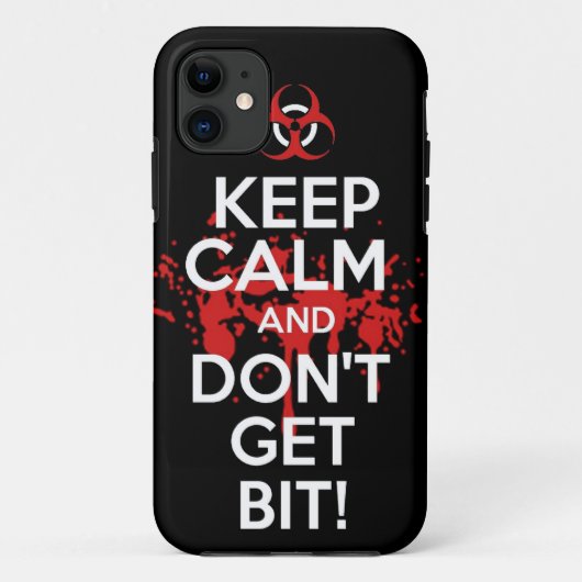 Coques Case-Mate iPhone Restez calme et ne vous laissez pas tuer zombies z (Dos)