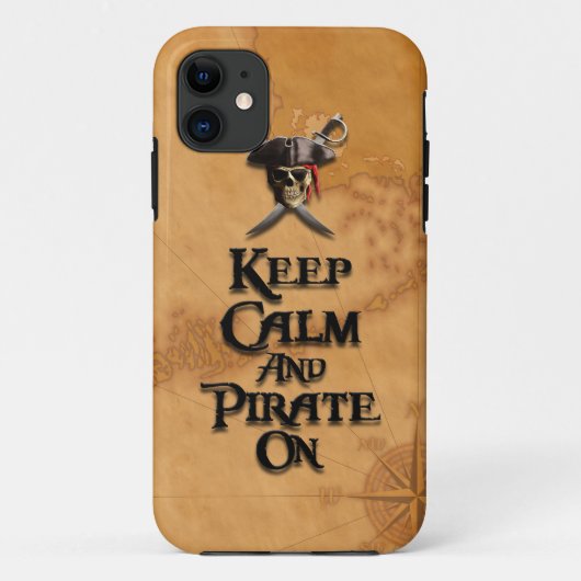 Coques Case-Mate iPhone Restez Calme Et Pirate (Dos)