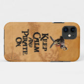 Coques Case-Mate iPhone Restez Calme Et Pirate (Dos (Horizontal))