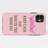 Coques Case-Mate iPhone Restez calme et Secourez la Princesse (Dos (Horizontal))