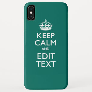 Case-Mate iPhone Case Restez calme et votre texte sur Deep Turquoise