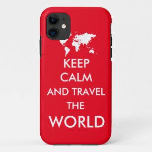 Etui iPhone Case-Mate Restez calme et voyagez dans le monde