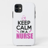Coques Case-Mate iPhone Restez calme Je suis infirmière (Dos)