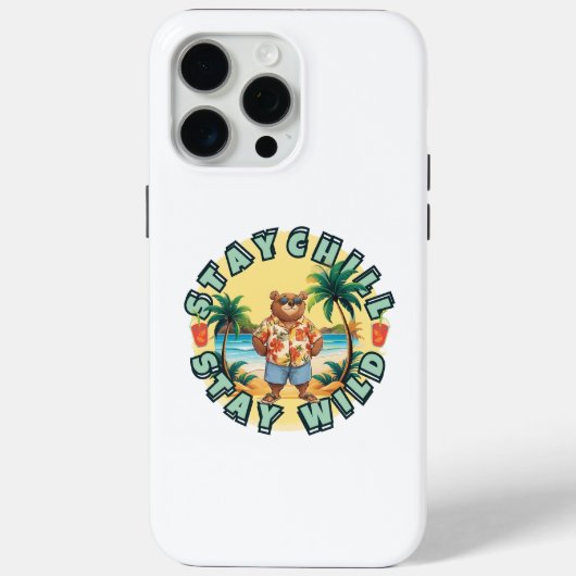 Coques Case-Mate iPhone Restez Cool Restez Sauvage – Design d'Ours de Plag (Verso)