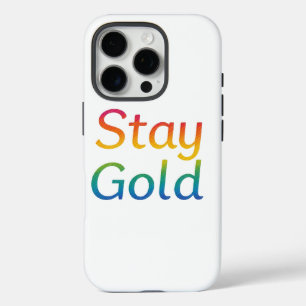 Coques iPhone 16 Pro Restez couvert pour iPhone Gold