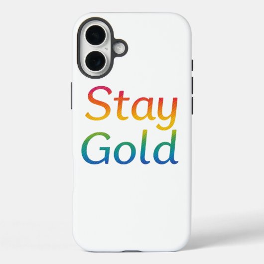 Coques Case-Mate iPhone Restez couvert pour iPhone Gold (Verso)