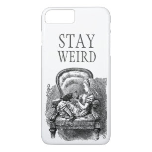 Coque iPhone 7 Plus Restez d'Alice vintage étrange chez le chat de