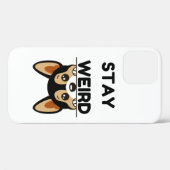 Coques Case-Mate iPhone Restez Drôle Étrange Cartoon Chien Boston Terrier (Verso (horizontal))