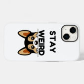 Coques Case-Mate iPhone Restez Drôle Étrange Cartoon Chien Boston Terrier (Verso (horizontal))