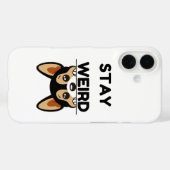 Coques Case-Mate iPhone Restez Drôle Étrange Cartoon Chien Boston Terrier (Verso (horizontal))