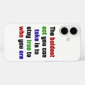 Coques Case-Mate iPhone Restez fidèle à vous-même : l'acte le plus audacie (Verso (horizontal))