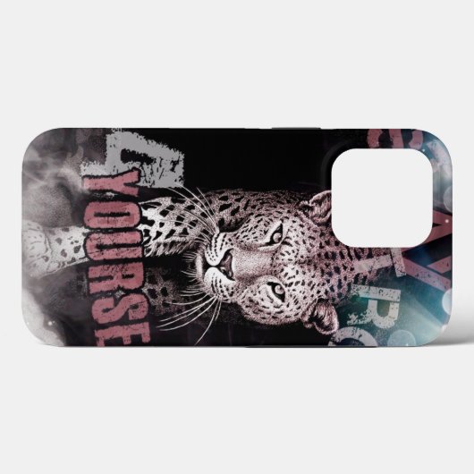 Coques Case-Mate iPhone Restez fort léopard (Verso (horizontal))