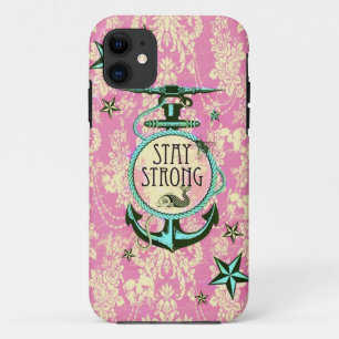 Coque Case-Mate Pour iPhone Restez l'art nautique fort d'ancre dans le rétro